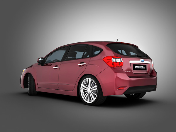 3d subaru car - Subaru Impreza (2012) by Swan3DStudios